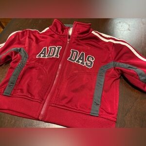 Adidas Full Zip Logo Jacket with Red and Black Design 12-18mo toddler baby